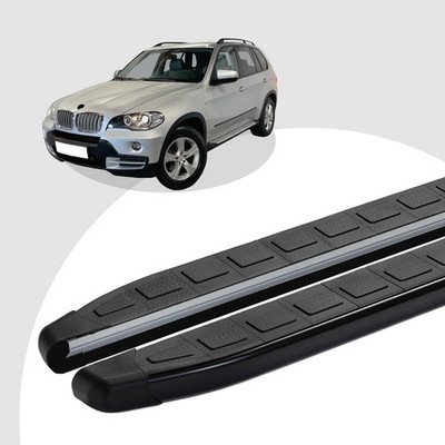 Trittbretter passend für BMW X5 ab 05/2000-02/2007 (Model: DOLU, Farbe: Schwarz)