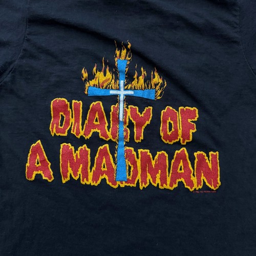 Vintage 1982 Ozzy Osbourne Diary of a Madman Executioner T-Shirt Sz Large Black - Bild 4 von 7