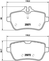 Bremsbelagsatz Scheibenbremse Prime Brembo P 50 103 FüR R231 SL Mercedes 350 231