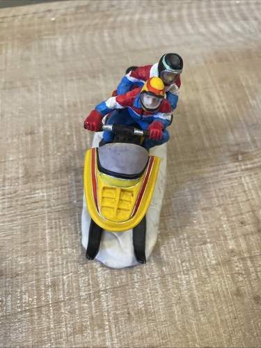 Figura de colección Lemax amarilla moto de nieve pueblo de Navidad - Imagen 2 de 6
