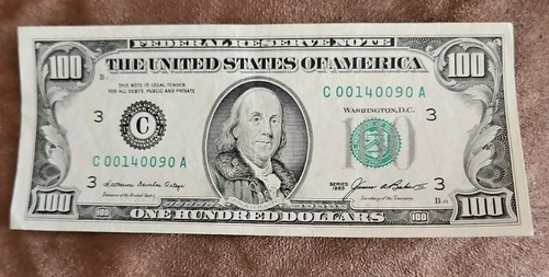 fancy serial number 100 dollar bill - Picture 1 of 5
