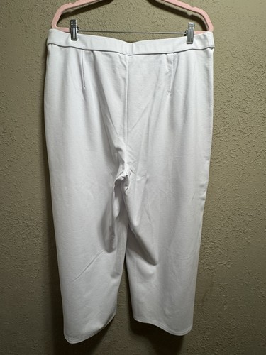 J Jill Linen Stretch Ankle Pants Women's 2X White Pull On - Picture 2 of 4