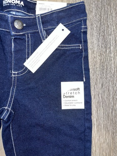 Girls Sonoma NWT Pull-On Super Soft stretch Jeggings Size 6 Dark Blue MSRP $26. - Picture 6 of 9