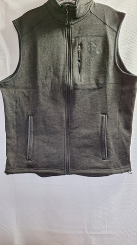 DUCKS UNLIMITED Fleece Vest Mens Sz L Black Full Zip Logo Outdoor Gorpcore Sport - Picture 2 of 8