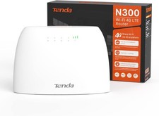 Tenda 4G03 4G LTE Router WLAN Router für SIM-Karten CAT4 300Mbit/s 2,4GHz Weiß