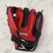 Franklin Sports 8.5" Air Tech Kids Red Teeball Baseball Glove  Ball Left Handed