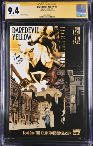 Daredevil Yellow  (2001) # 1 (CGC 9.4) Signed Jeph Loeb