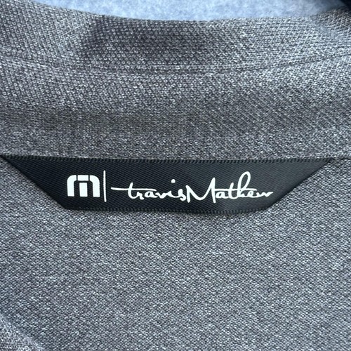 TravisMathew Polo Shirt Mens 3XL Gray Golf Performance Stretch Palm Striped - Picture 4 of 11