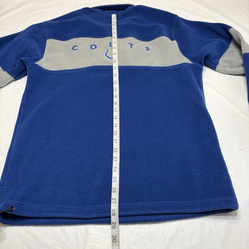 NFL Indianapolis Colts Blue 1/4 Zip Pullover Fleece Jacket Men’s Medium - Picture 8 of 9