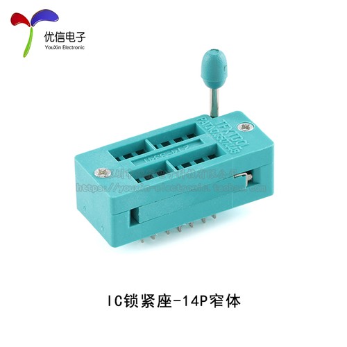 ZIF IC Socket 14, 16, 18, 20, 24, 28, 40 pins Universal Test DIP Connector Green - Picture 8 of 17