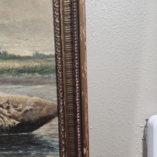 Antique Dutch Oil Painting Of Fisherman & Family, Signed Chas De Beers - Picture 7 of 17