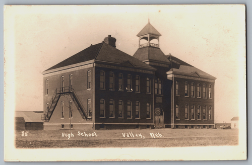 FRÜHES RPPC - öffentliches High School Gebäude - TAL, NEBRASKA (Douglas County)
