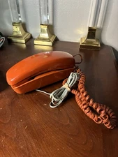 Vintage Western Electric Bell System Trimline Touch Tone Telephone Burnt Orange