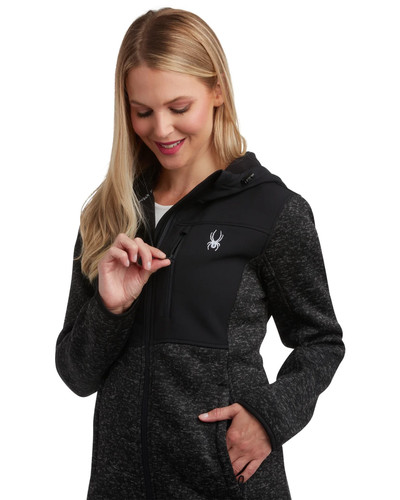 Spyder Women's Active Full Zip SoftShell Hooded Jacket - Picture 3 of 10