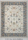 9x12 Ivory Blue Persiann Sultanabad Style High KPSI Hand Knotted Wool Rug