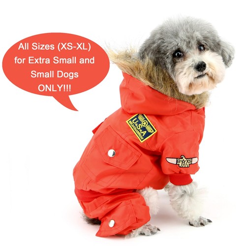 ZUNEA Padded Waterproof Small Dog Winter Jumpsuit Pet Puppy Jacket Coat Fleec... - Picture 2 of 8