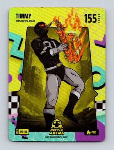 Bo Jackson Battle Arena Timmy 80\'s Rad Rad-108 Tim Brown Battle Foil Fire