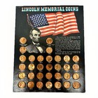 Lincoln Penny Wheat & Memorial Coins Framed Display 1958-1972 Collection — photo 1