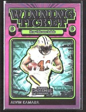 2021 Contenders Alvin Kamara #WT-AKA Pink Winning Ticket New Orleans Saints