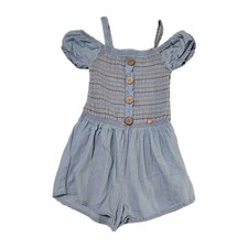 vince camuto girls blue off shoulders romper size 6