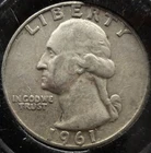 1961-D Washington Quarter Key Date 90% Silver GENUINE Rare 25 Cent  US Coin