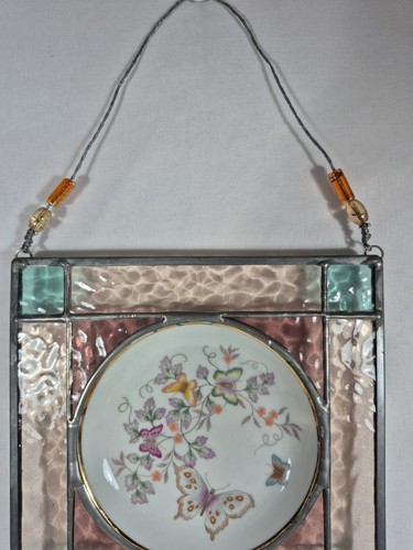 Glasmalerei Kunst aus 1979 Avon Porzellan Schmetterling Miniatur Teller - Bild 7 von 12