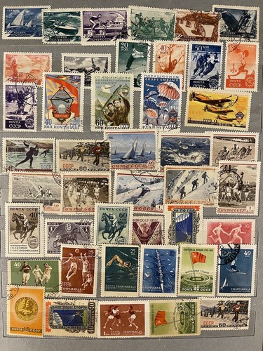 Spartakiad Olympic Sport Post Stamps Collection lot453x USSR Genuine SovietUnion - Picture 2 of 12