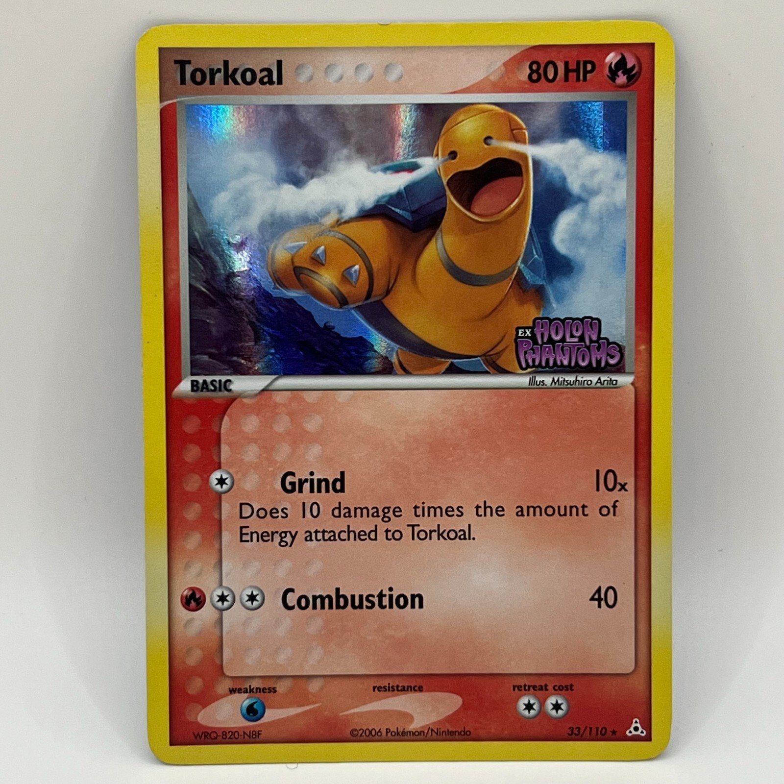 2006 Pokemon EX Holon Phantoms Stamped Torkoal 33/110 NM