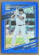 Miguel Cabrera 2021 Donruss Optic Blue Velocity Prizm #171 /99 Detroit Tigers SP