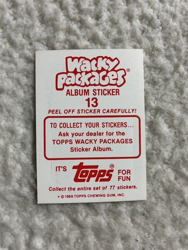 Pegatina serie álbum Wacky Packages 1986 #13 enjuague bucal Lavirus - Imagen 2 de 2