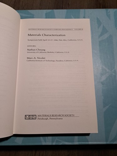Materials Characterization By Nathan W.cheung And Marc-A.nicolet - 第 6/11 張圖片