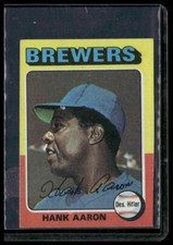 1975 Topps Mini #660 Hank Aaron Milwaukee Brewers