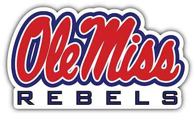 Ole Miss Rebels Mississippi NCAA Vinyl Car Bumper Window Sticker Decal 5/"X4/"