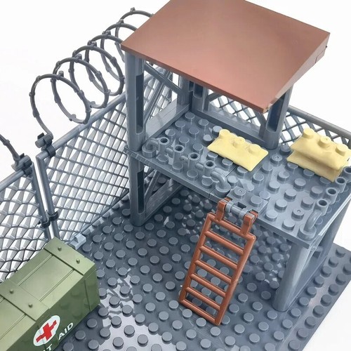 WW2 Military Weapons Base Building Blocks Army Barracks Base - Picture 4 of 6