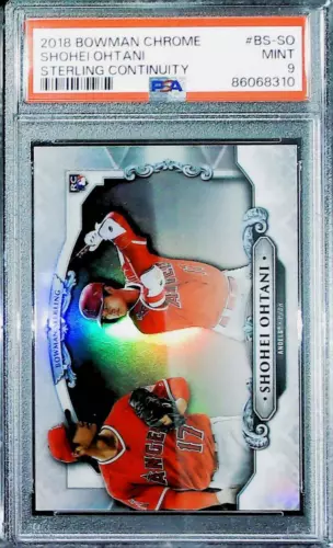 2018 Bowman Chrome Sterling Continuity BS-SO Shohei Ohtani Angels Rookie PSA 9