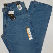 LEE Relaxed Fit Jeans Stretch Straight Leg Relaxed Seat & Thigh True Blue
