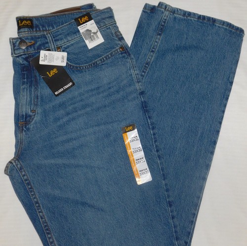 LEE Relaxed Fit Jeans Stretch Straight Leg Relaxed Seat & Thigh True Blue