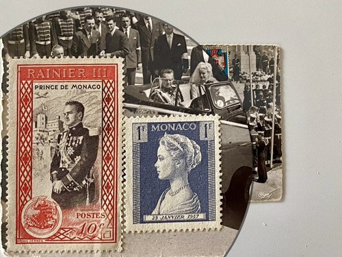 Prince Ranier III of Monaco 🇲🇨 & Grace Kelly Marriage Post Card ~ 1956 - Picture 3 of 6
