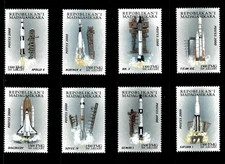 Madagascar 2000 - Space Ship Launches - Set of 8 Stamps - Scott #1528-35 - MNH