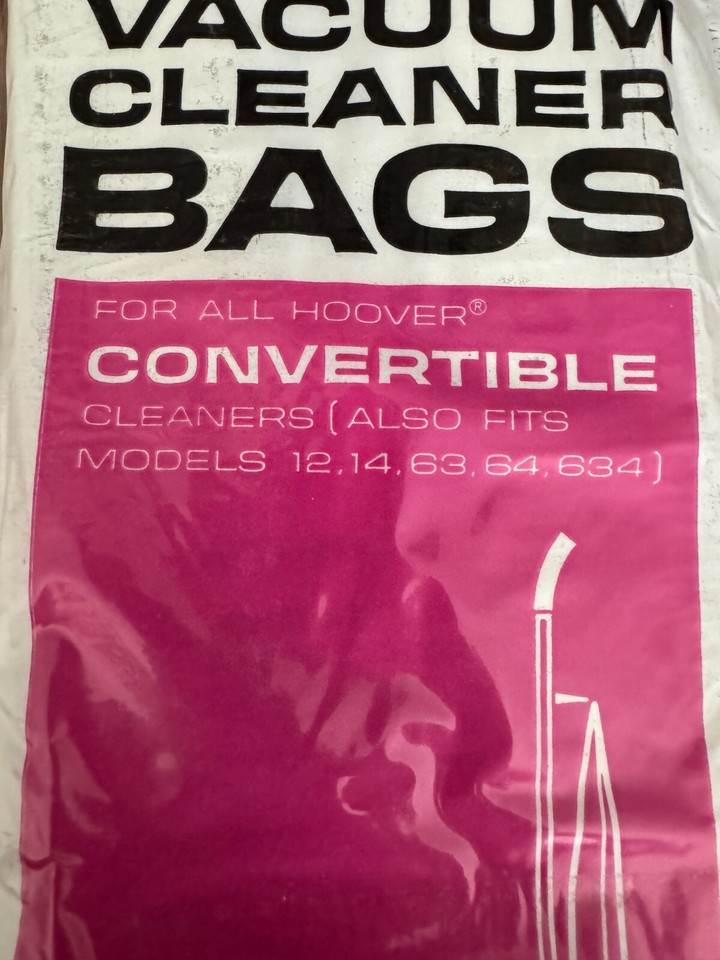Hoover ThrowAway Vacuum Bags All Hoover Covertible Cleaners Models 12
