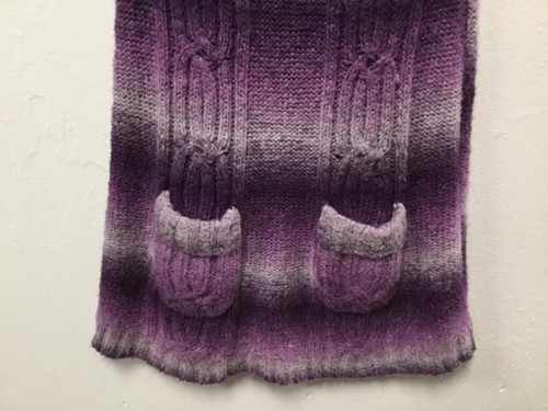 Rot Camel Mädchen Pullover Kleid Größe Large lila alle Acryl Fronttaschen 217 - Bild 3 von 7