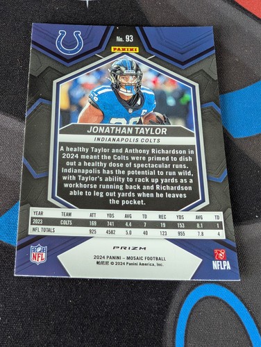 2024 Mosaic Jonathan Tayler Silver Mosaic Prizm Colts - Picture 2 of 2
