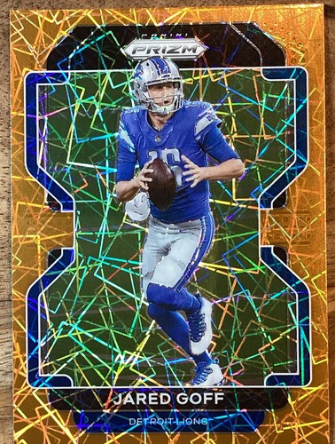 Jared Goff #148 ORANGE LASER PRIZM LIONS - 2021 Panini Prizm Detroit