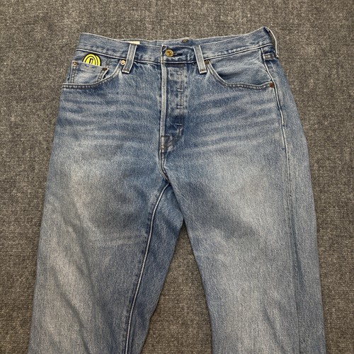 Levis 501 Premium Jeans Mens 28x30 Super Mario Limited Edition Embroidered Denim - Picture 17 of 20