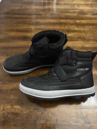 TODDLLUBY Boys Girls Snow Boots Faux Fur Lined Winter Ankle Weather Boots Pre-ow - Bild 8 von 13