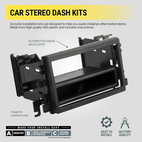 ICFD6BN Double DIN Radio Install Dash Kit Compatible with Select 2007-14 Ford an - Picture 7 of 12