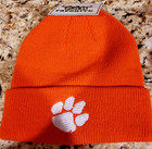 New Men's Clemson Tigers Logo Fan Favorite Orange Cuffed Knit Beanie G4