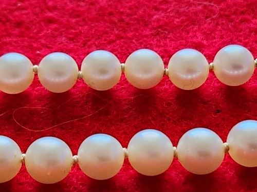 1950/60s Authentic Fuji Pearl Vintage Japanese Cultured Akoya 16" Pearl Necklace - Picture 9 of 11