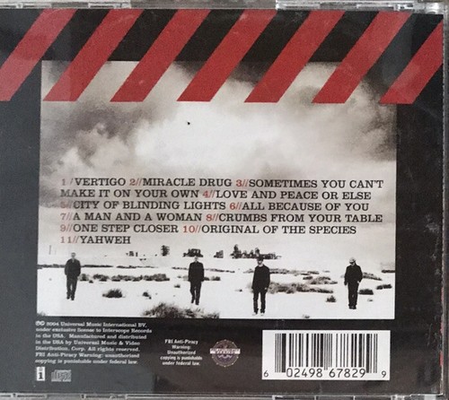 U2 How to Dismantle an Atomic Bomb CD Vertigo, All Because Of You; Bono,The Edge - Picture 3 of 5