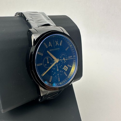 New Armani Exchange Men's Chronograph Date Blue Dial Black Band Watch AX2513 - Picture 7 of 13